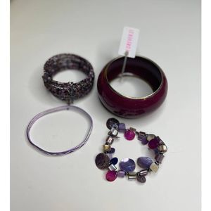 Purple Costume Bracelet Jewelry Bundle‎ Lot Bangle